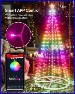 9ft Smart LED Christmas Cone Tree Light, Outdoor Lighted Christmas Tree Lighte 9ft Smart LED Christmas Cone Tree Light, Outdoor Lighted Christmas Tree Lighte