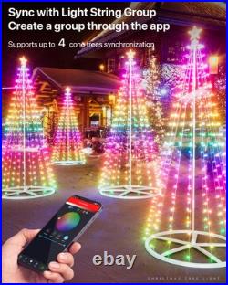 9ft Smart LED Christmas Cone Tree Light, Outdoor Lighted Christmas Tree Lighte 9ft Smart LED Christmas Cone Tree Light, Outdoor Lighted Christmas Tree Lighte
