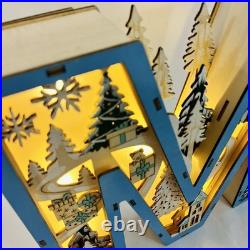 ANTHROPOLOGIE Monogram Wonderland Light-Up Scene Christmas Letter M UNUSED