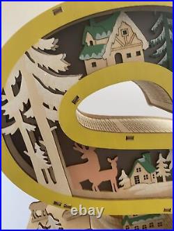 ANTHROPOLOGIE Monogram Wonderland Light-Up Scene Christmas / Letter S / NEW