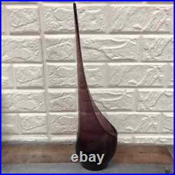 A Tall Atomic Film Noir Mid Century Amethyst 16 Glass Candle Stand Viking Elite