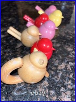 Aarikka Finland Lot Six Birds, One Cat