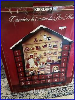 Advent Calendar Santa s Workshop Christmas Wood Compartment 24 Costco