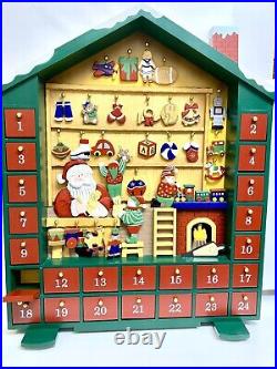 Advent Calendar Santa's Workshop Christmas Wood Compartment 24 Costco With Box Advent Calendar Santa's Workshop Christmas Wood Compartment 24 Costco With Box
