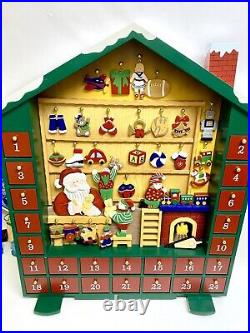 Advent Calendar Santa's Workshop Christmas Wood Compartment 24 Costco With Box Advent Calendar Santa's Workshop Christmas Wood Compartment 24 Costco With Box