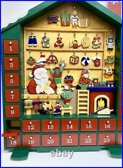 Advent Calendar Santa's Workshop Christmas Wood Compartment 24 Costco With Box Advent Calendar Santa's Workshop Christmas Wood Compartment 24 Costco With Box