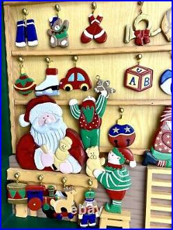 Advent Calendar Santa's Workshop Christmas Wood Compartment 24 Costco With Box Advent Calendar Santa's Workshop Christmas Wood Compartment 24 Costco With Box
