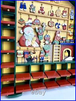Advent Calendar Santa's Workshop Christmas Wood Compartment 24 Costco With Box Advent Calendar Santa's Workshop Christmas Wood Compartment 24 Costco With Box