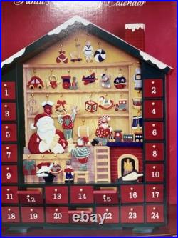 Advent Calendar Santa's Workshop Wooden by Kirkland Costco Holiday Christmas 24