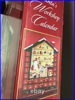 Advent Calendar Santa's Workshop Wooden by Kirkland Costco Holiday Christmas 24
