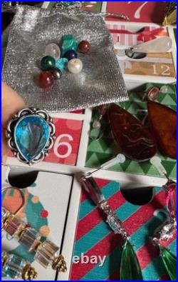 Advent Calendar Vintage Jewelry Lot 14k Gold 925 Rhinestones Gems Estate Gifts 2 Advent Calendar Vintage Jewelry Lot 14k Gold 925 Rhinestones Gems Estate Gifts 2