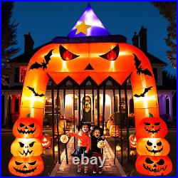 Aerwo 12FT Tall Halloween Inflatables Archway Giant Halloween Arch, Pumpkin Hall