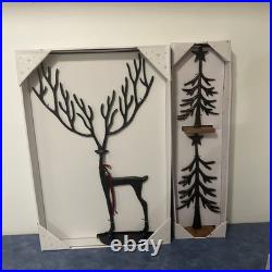 Aldi Merry Moments Dramatic Reindeer & tree Holiday Set, 3-piece