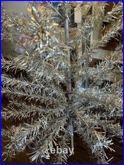 Aluminum Christmas Tree 6 Foot 53 Branches Limbs MCM T-8526-57 50's 60's Xmas