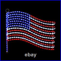 American Flag LED Rope Light Decoration Outdoor Wireframe Art 24