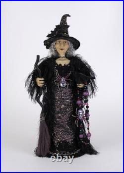 Amethyst Witch Figurine Black Purple Halloween Decor Karen Didion
