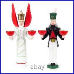 Angel and Miner Candleholders