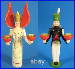 Angel and Miner Candleholders