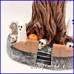Animated Halloween Ferris Wheel Spooky Tree Skeleton Bone Decor Light Up Sound