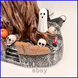 Animated Halloween Ferris Wheel Spooky Tree Skeleton Bone Decor Light Up Sound