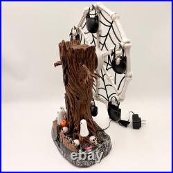 Animated Halloween Ferris Wheel Spooky Tree Skeleton Bone Decor Light Up Sound