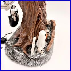 Animated Halloween Ferris Wheel Spooky Tree Skeleton Bone Decor Light Up Sound
