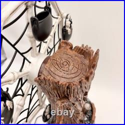 Animated Halloween Ferris Wheel Spooky Tree Skeleton Bone Decor Light Up Sound