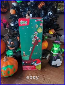 Animated Musical LED Grinch Utility Sleigh Christmas Tree Side Decor. New