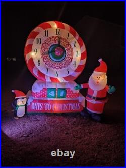 Animatedchristmascountdownclockinflatable8'11santahuge