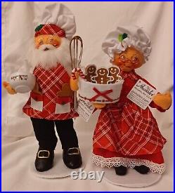 Annalee 9 in Sugar and Spice Chef Santa with Wisk and Mrs. Santa 2020 Mint Condi