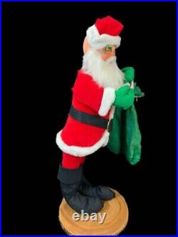 Annalee Mobilitee 32 Santa Claus Green Sack Doll Decor Statue Christmas 1990 Annalee Mobilitee 32 Santa Claus Green Sack Doll Decor Statue Christmas 1990