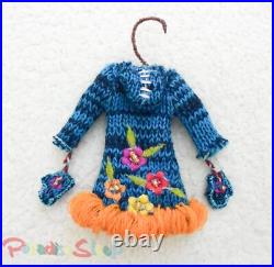Anthropologie 2007 VINTAGE Christmas Holiday Hand-made Dresses Ornaments Anthropologie 2007 VINTAGE Christmas Holiday Hand-made Dresses Ornaments