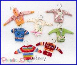 Anthropologie 2007 VINTAGE Christmas Holiday Hand-made Sweater Ornaments