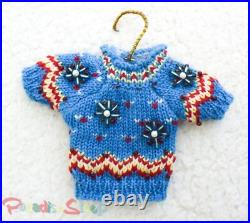 Anthropologie 2007 VINTAGE Christmas Holiday Hand-made Sweater Ornaments