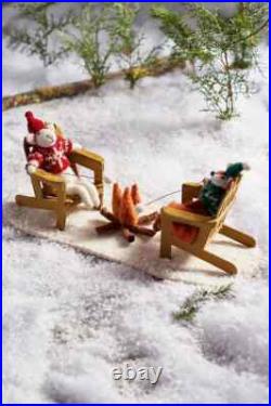 Anthropologie Campfire Felted Friends Wool Animal Woodland Chair Smores NEW