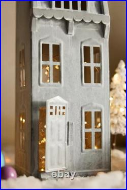 Anthropologie Concordville Zinc Mansard House Scalloped Edge Debossed Roof NEW