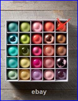 Anthropologie Glass Ball Ornaments Multicolored SET 1 BROKEN