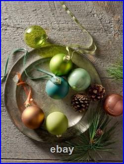 Anthropologie Glass Ball Ornaments Multicolored SET 1 BROKEN