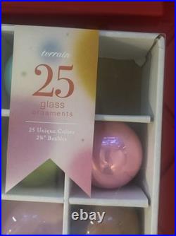 Anthropologie Glass Ball Ornaments Multicolored SET 1 BROKEN