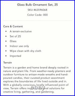 Anthropologie Glass Ball Ornaments Multicolored SET 1 BROKEN