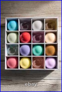 Anthropologie Glass Bulb Ornaments Mixed Finish Ball Globe Pastels SET 16 NEW