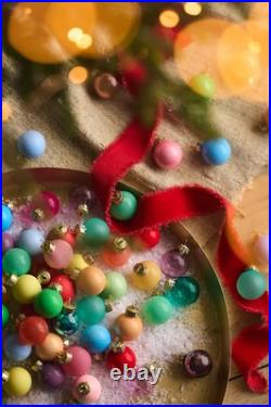 Anthropologie Good Cheer Bauble Mini Glass Ornaments Rainbow Christmas 100 NEW