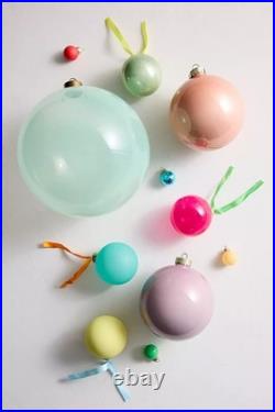 Anthropologie Good Cheer Glass Ball Tree Ornaments Midi Bauble 25 Rainbow 3 NEW