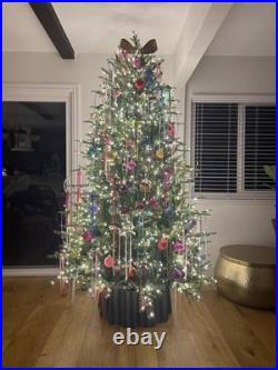 Anthropologie Good Cheer Glass Ball Tree Ornaments set Midi Bauble 25 Rainbow 3