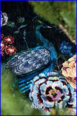 Anthropologie Jaya Tree Skirt Velvet Flora Fauna Peacocks Botanical Opulent NEW
