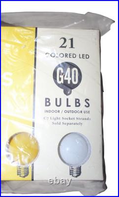 Anthropologie Stargazer Garden Lights Retro Yesteryear 21 Colored Bulbs NEW