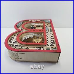 Anthropologie Wonderland Scene Monogram Light-Up Holiday Decoration Letter B