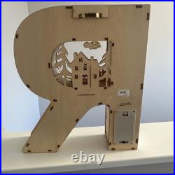 Anthropologie Wonderland Scene Monogram Light-Up Holiday Letter R NEW