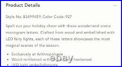 Anthropologie Wonderland Scene Monogram Light-Up Winter Decoration Letter S Anthropologie Wonderland Scene Monogram Light-Up Winter Decoration Letter S
