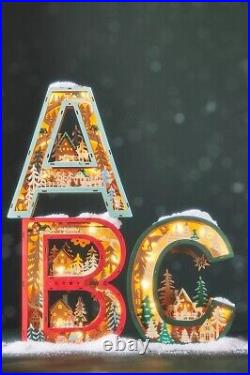 Anthropologie Wonderland Scene Monogram Light-Up Winter Decoration Letter S Anthropologie Wonderland Scene Monogram Light-Up Winter Decoration Letter S